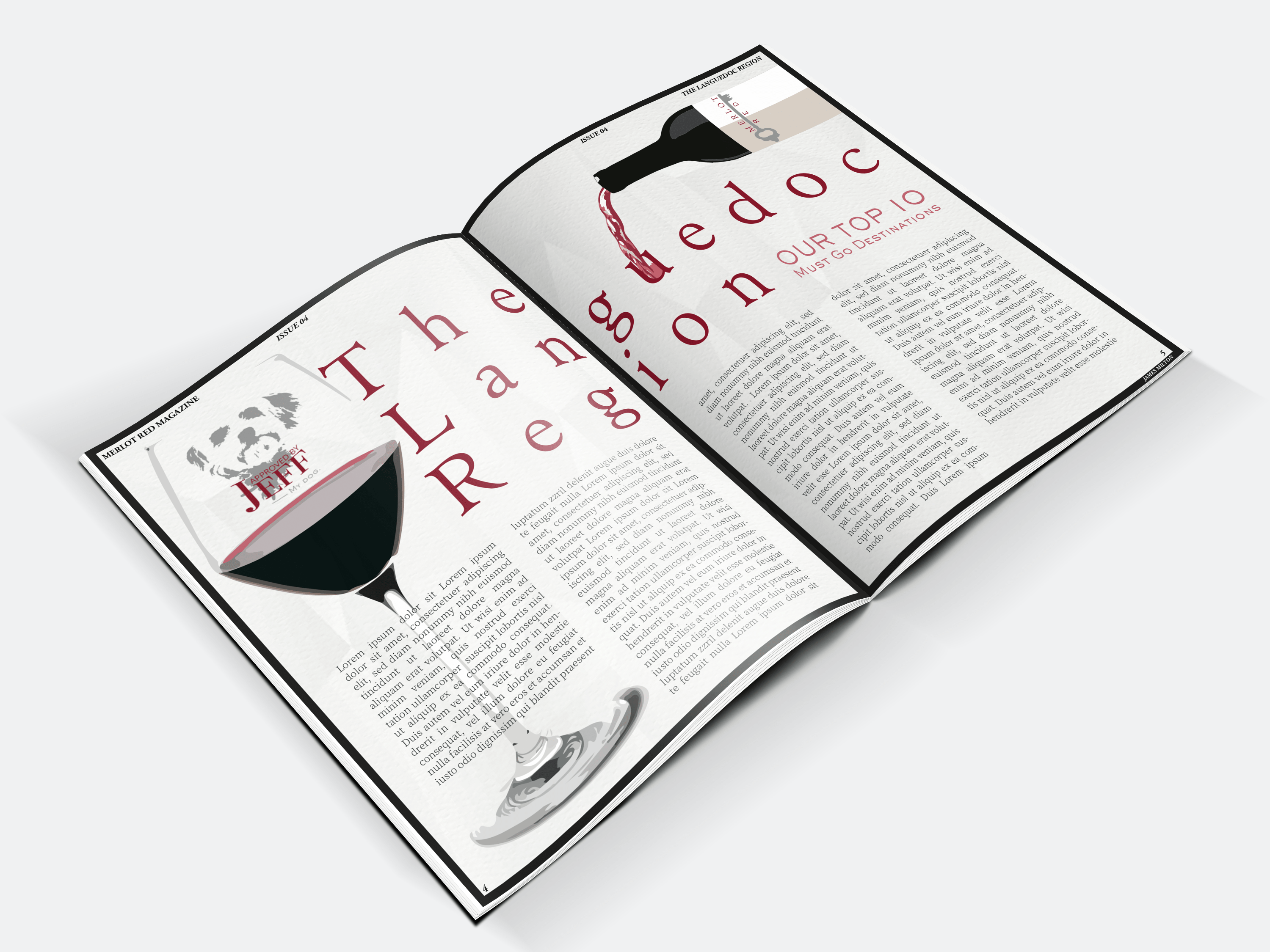 Merlot Red Magazine: A Study in Color and Theme